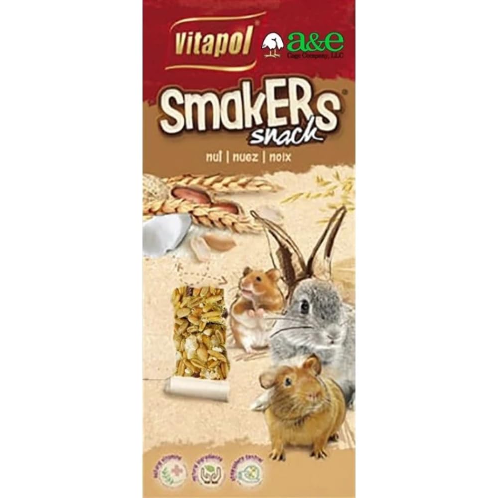 A&E Cage Co. Smakers Treat Sticks for Small Animals in Nut Flavor