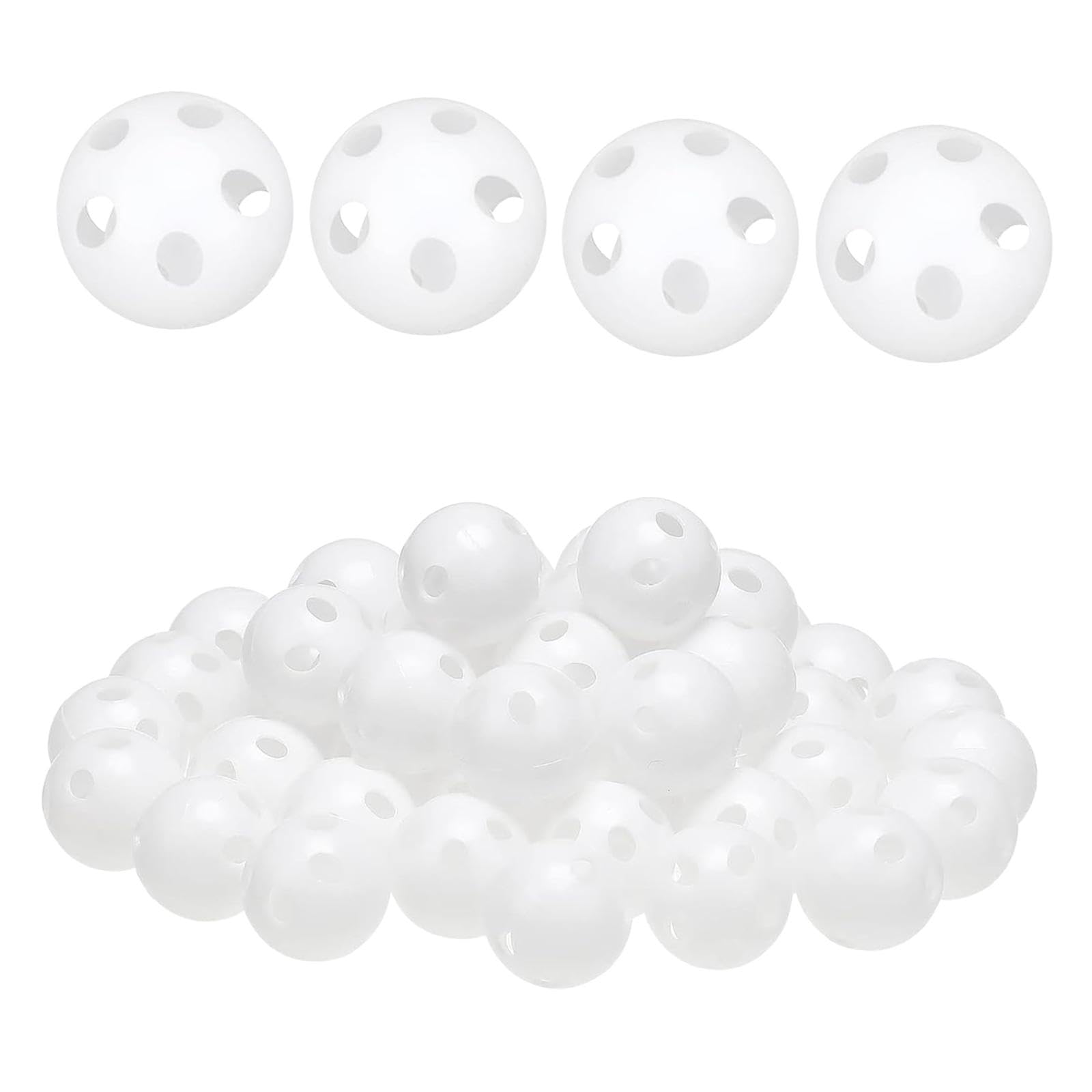 URJIX 30 Pieces Inserts Rattle Box Ringing Box White Accessories Toys Rattle Balls 2.4cm| Pet Supplies|Dog Supplies|Toys