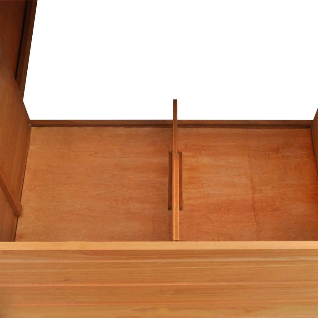 Vidaxl Outdoor Chicken Coop With 1 Egg Cage - Durable Pine Wood Material, Waterproof Roof, Easy-Climb Ramp, Slide-Bolt Latch For Secure Locking - Brown