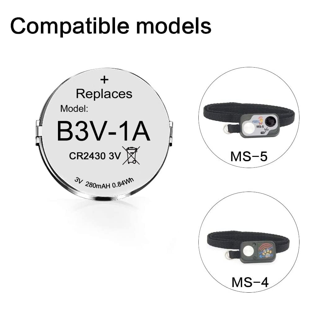 Abeden B3V 1A Lithium Replacement Batteries Compatible With High Tech Pet Single Electronic Collar Battery For Model Ms-4 And Ms