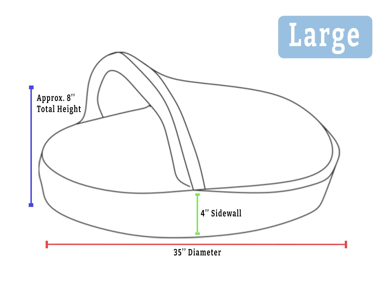 Snoozer Classic Poly-Cotton Cozy Cave Pet Bed, Large, Red.