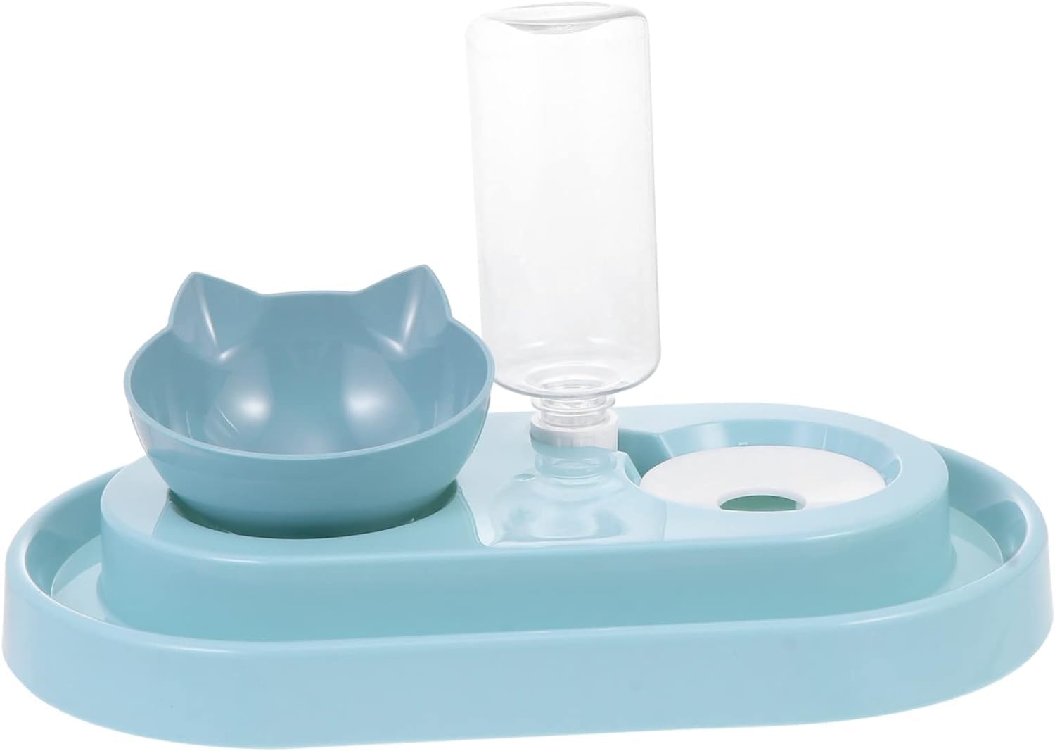 Dog Bowl Portable Dog Water Bottle Double Dog Cat Bowls,Pet Water Food Bowl Set With Automatic Water Dispenser Bottle Detachable