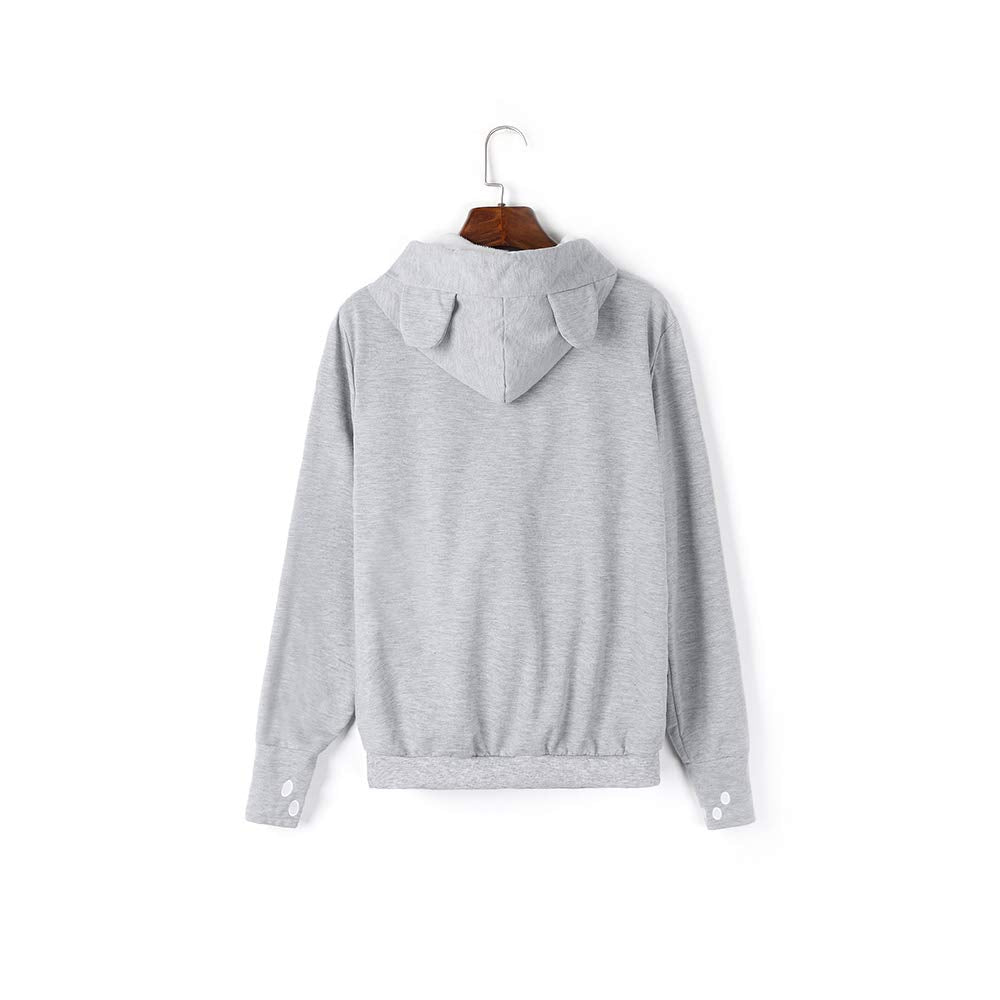 Alyc Unisex Hoodies Pet Holder Cat Dog Large Pouch Carriers Pullover With Cat Printing Sweatshirt (Light Grey- Classic Version,