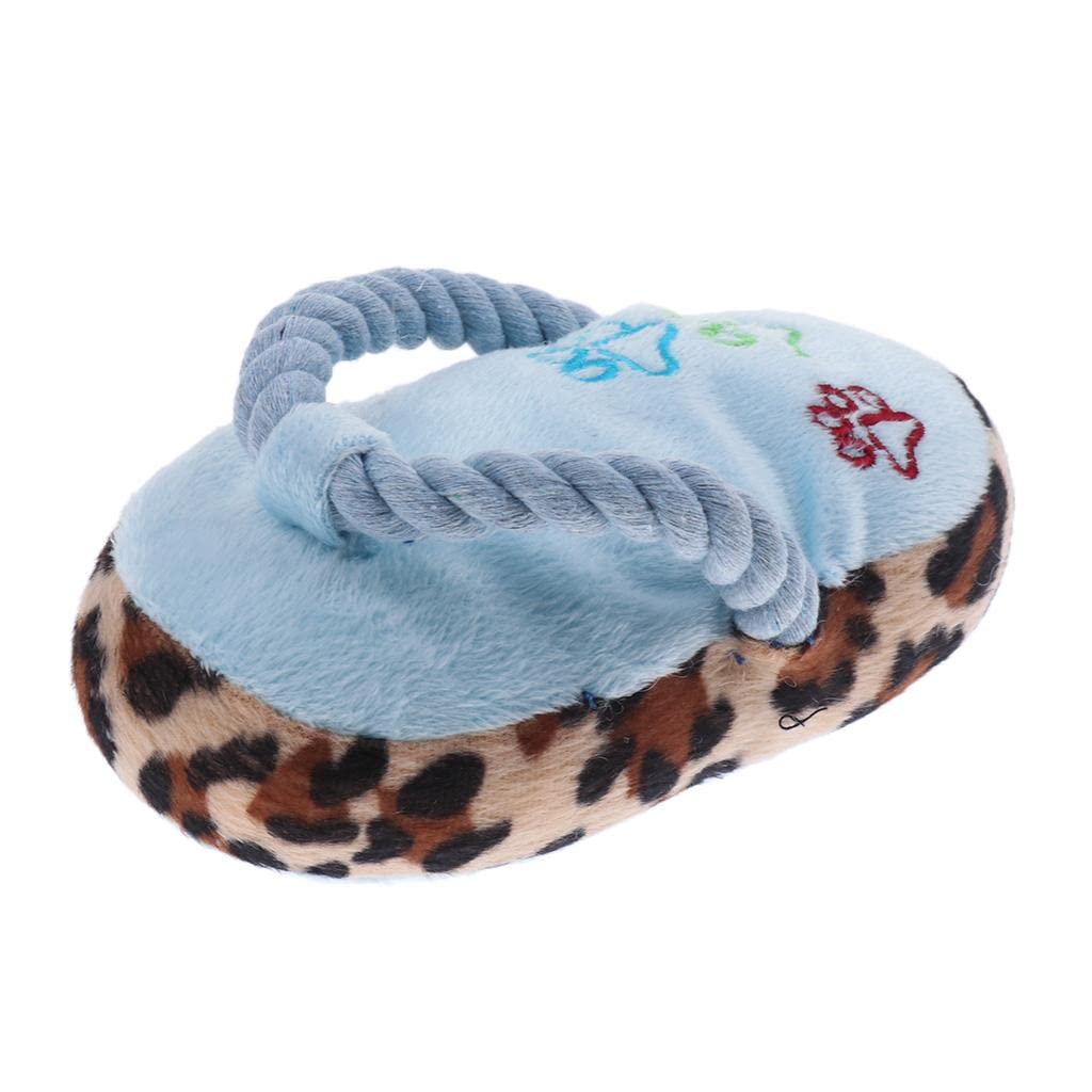 HEAVENGLOW Cute Shoe Shape Pet Dog Puppy Chewing Squeaker Plush Sound Dog Play Toy Blue | Dog Supplies
