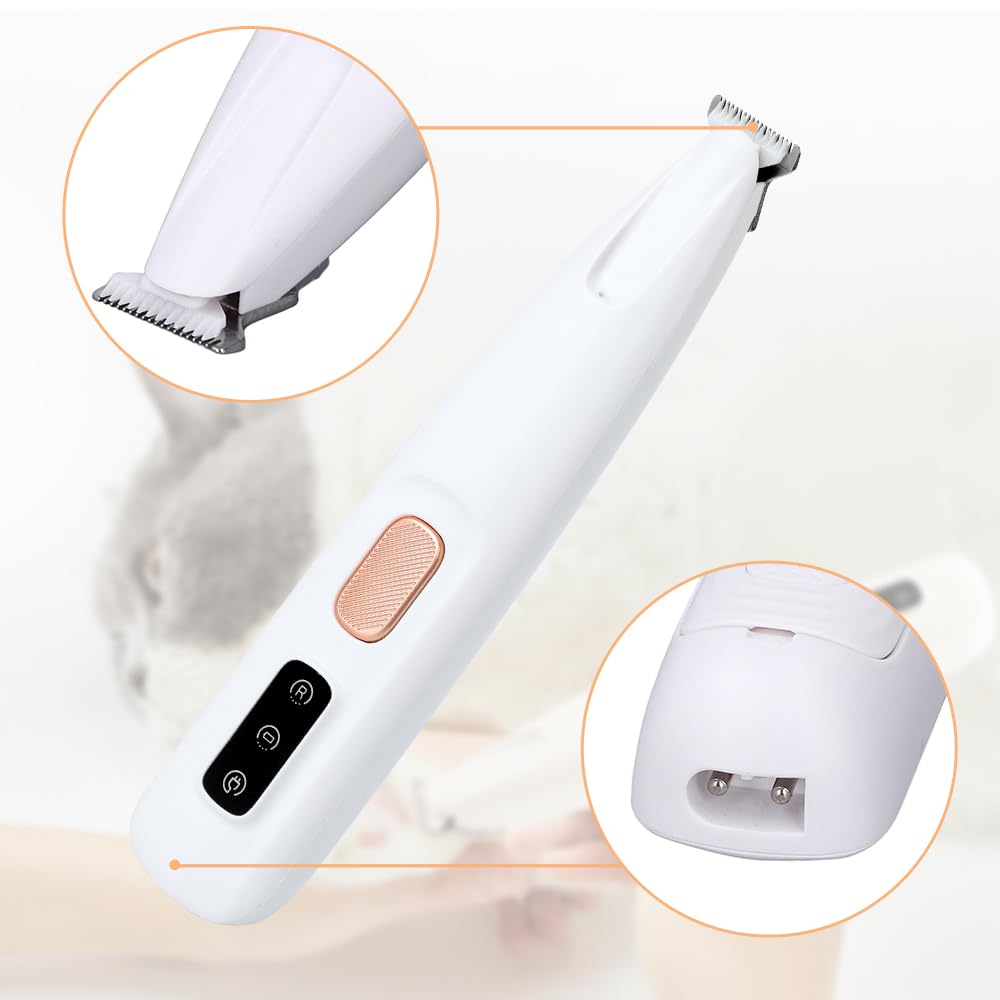 Dog Paw Trimmer With Led Light, Upgraded Paw Trimmer For Dogs, Electric Dog Clippers For Groomming With Led Display, Waterproof