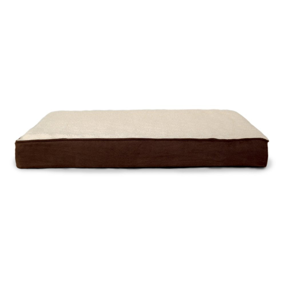 Furhaven Orthopedic Dog Bed for Large Dogs w/ Removable Washable Cover, For Dogs Up to 95 lbs - Sherpa & Suede Mattress - Espres