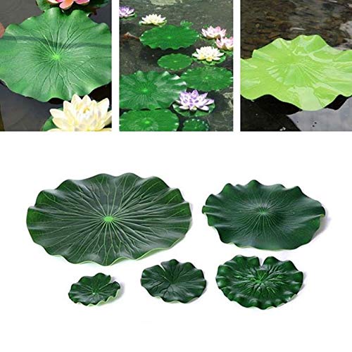 Garneck 10pcs Pool Lotus Leaves Artificial Floating Foam Lotus Leaves Lily Pads Fake Foliage Decoration for Pond Pool Aquarium F