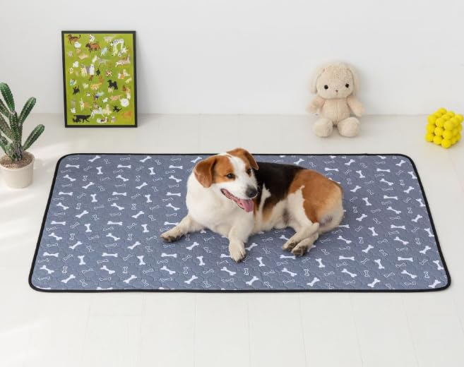 Washable Pee Pads For Dogs, 40'' L X 28'' W Dog Pee Pads Washable, Waterproof Puppy Pads Mat Reusable Fast Absorbent Dog Potty T