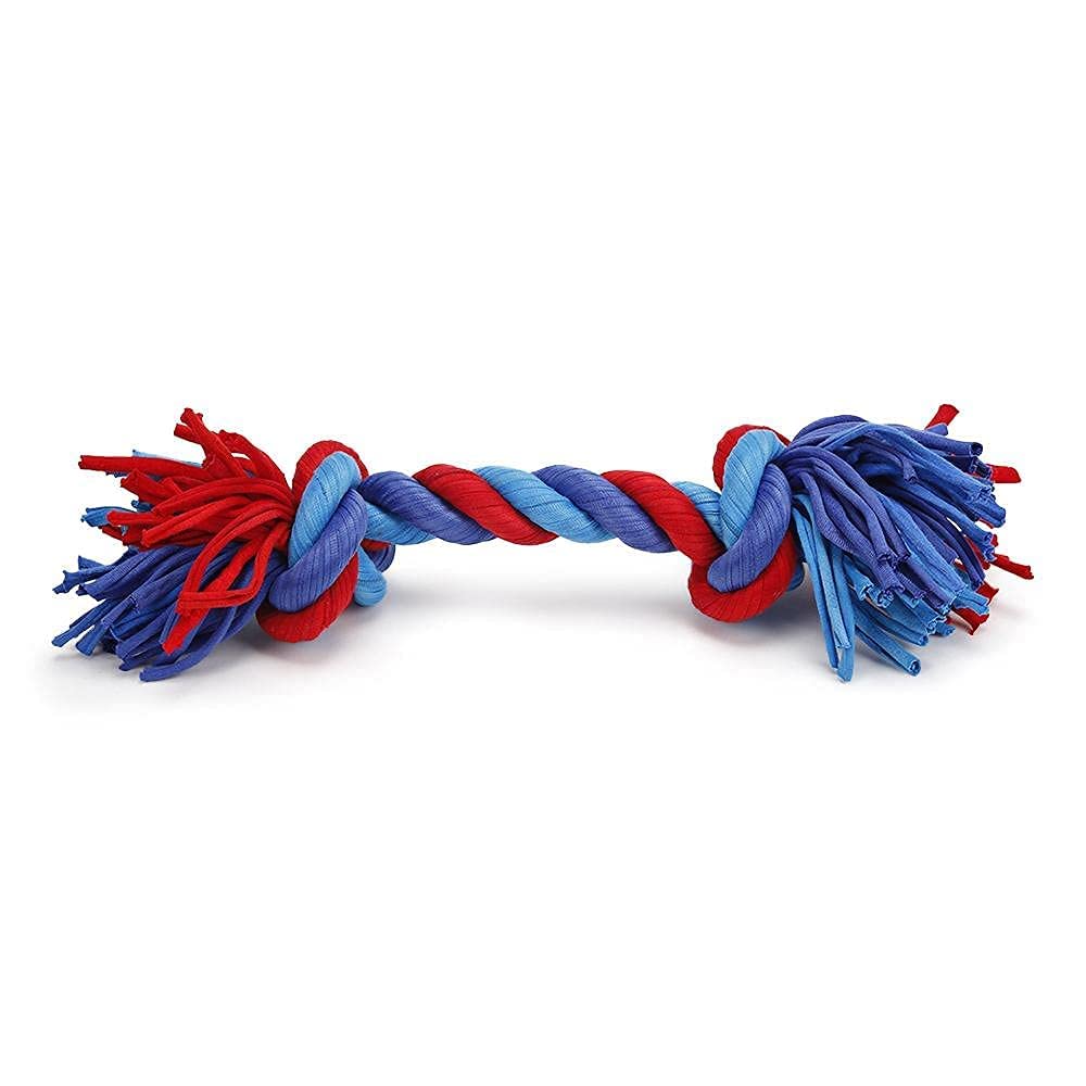 Chumspet TwoKnot Tugger Rope Dog Toy  Strong & Durable Rope Toy For Dogs, Ideal For TugOfWar, Chewing & Daily Interactive Pl