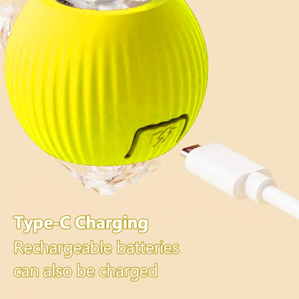 Upgraded 2025 Smart Interactive Electric Cat Toy Ball Indoor -Automatic Wake-Up Function Auto - Rolling, Ultra - Sensitive Obsta