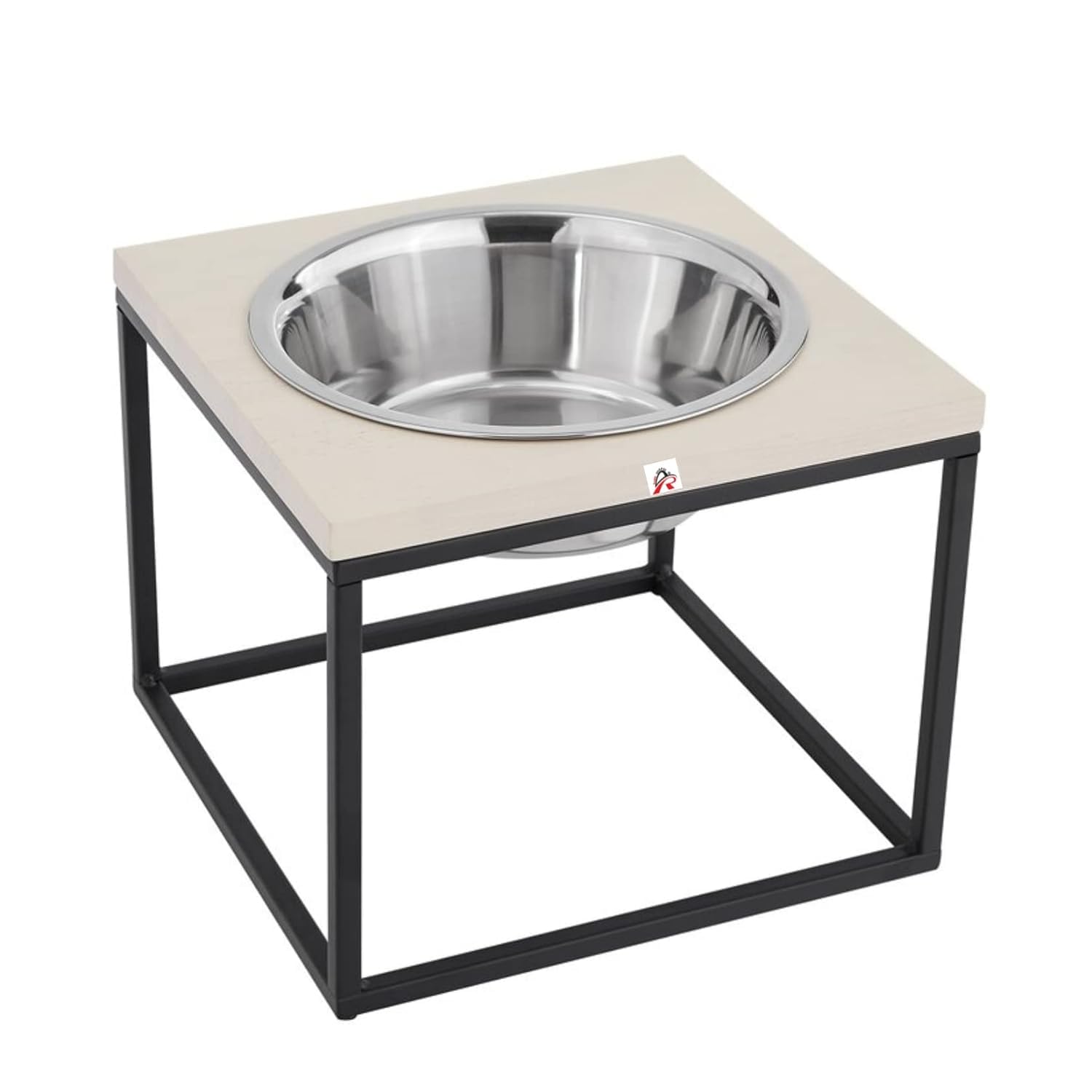 Ag Shopee Stainless Steelsingle Pet Bowl With Elevated Stand 25 Cm Diameter
