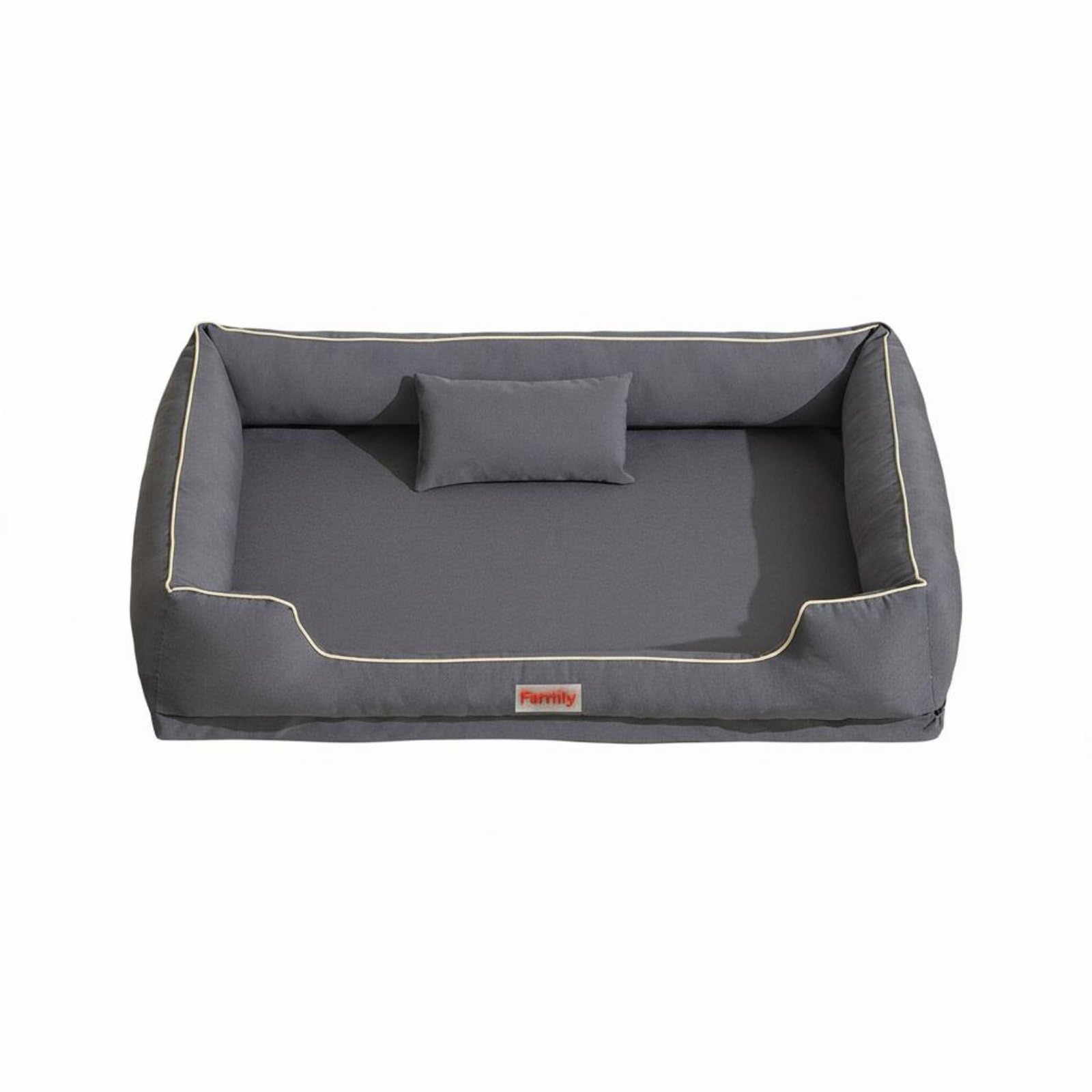 Enakshi YearRound Use Thick Sponge Dog Bed Removable Cover Washable Dog Bed LongLasting Reversible Pet Mat Breathable, Gray, S