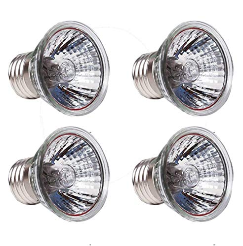 Ctkcom 25W Uva+Uvb Reptile Bulbs(4 Pack)- 110V Lizard Lamp Heating Lamp Spot Lamp For Turtle Aquarium Aquatic Reptile Lizard Habitat Heat Light
