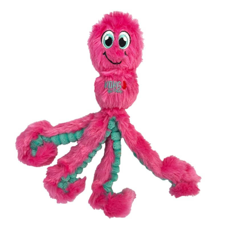 Kong Wubba Octopus Tug And Fetch Squeak Dog Toy Assorted Colors (Small (2 Pack))