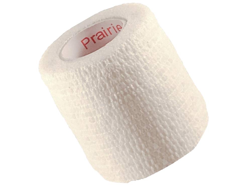 Vet Wrap Tape (White) (2 Pack) (2 Inch x 15 feet) Self Adhesive Adherent Adhering Cohesive Flex Self Stick Bandage Grip Roll Dog