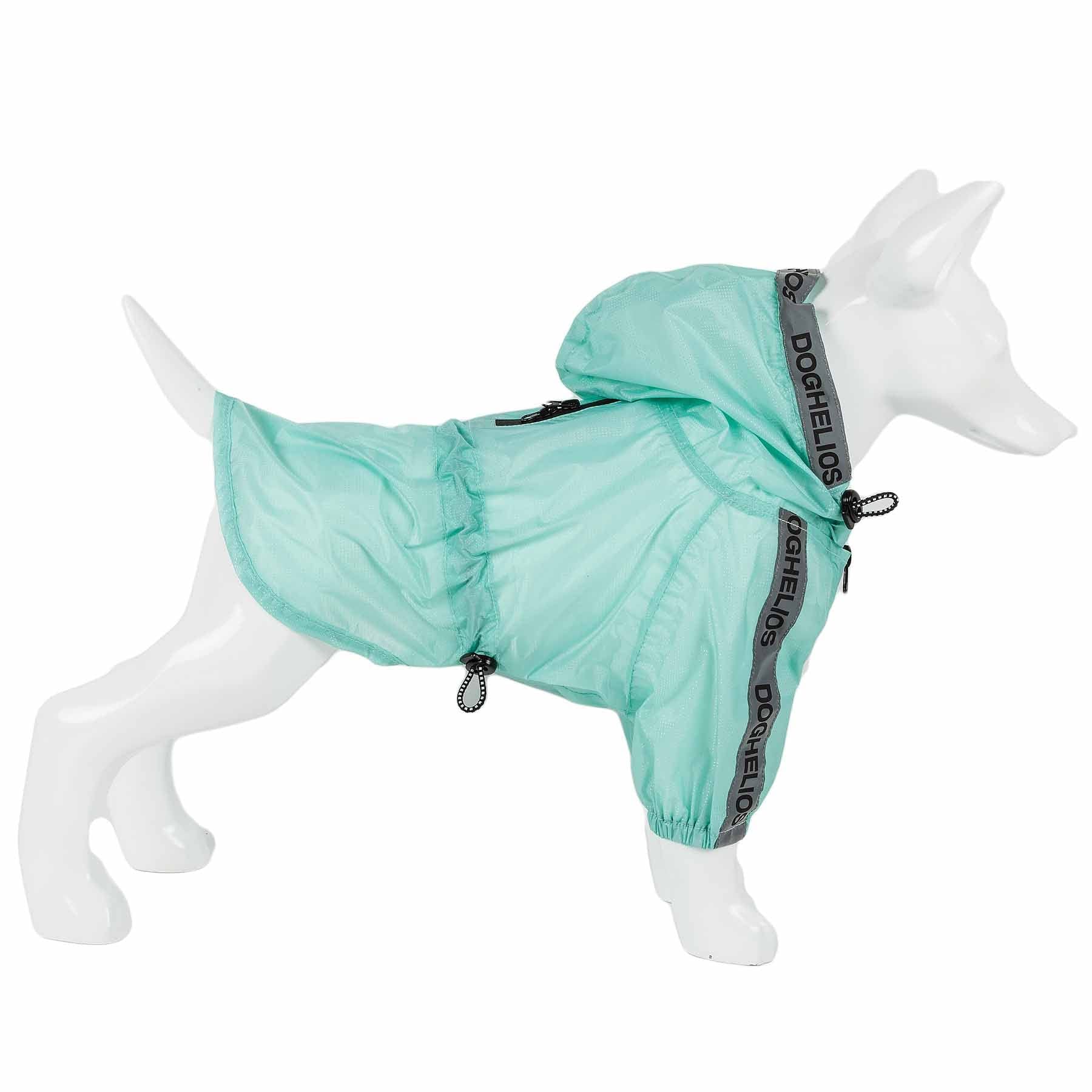 Dog Helios Torrential Shield Adjustable and Waterproof Dog Raincoat Poncho, MD, Green