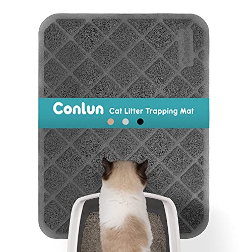Conlun Cat Litter Mat Litter Trapping Mat, 24 X 17 Premium Durable Pvc Grid Mesh With Scatter Control, Non-Slip, Less Waste Cat 