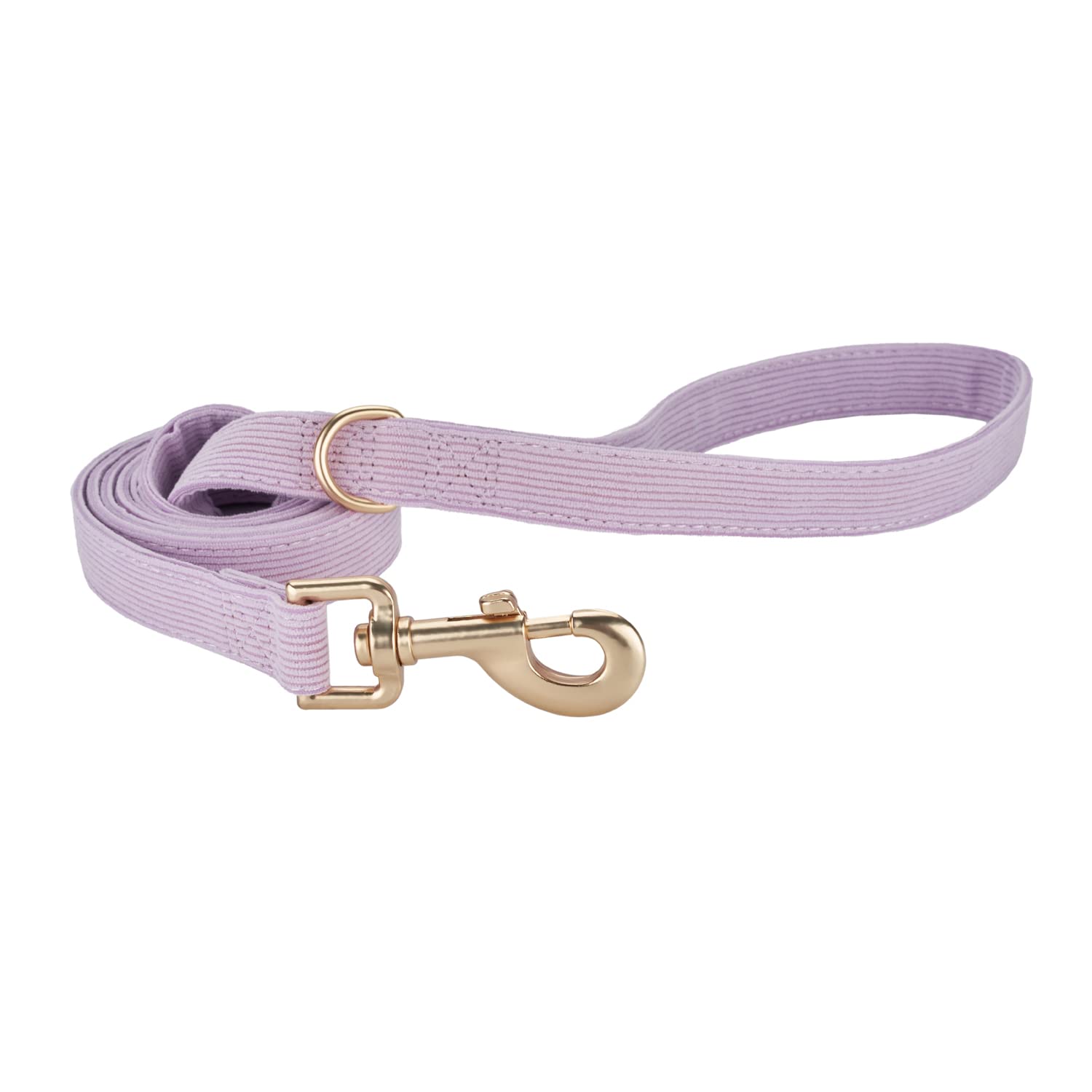 Petiry Soft Corduroy Fibric Dog Leash, 5 Feet Length Lead With Heavy Duty Rotating Hook, For Medium Large Dogs.(M,Purple)