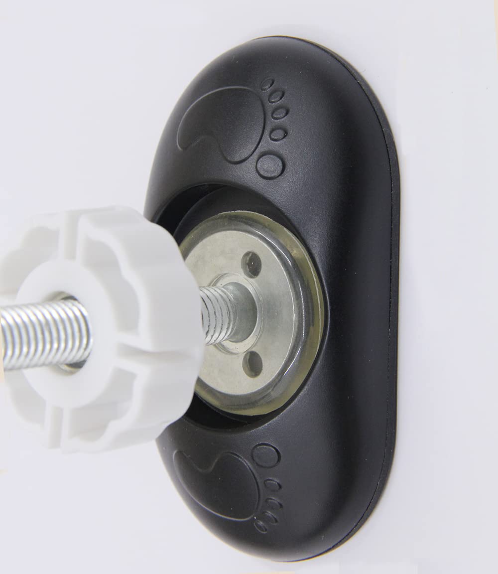 Ertzinla 4 Pack Baby Gate Wall Protector - Black, Pressure Mounted for Pets & Dogs, No Screws Needed, Ideal for Stair Gates & Doorways