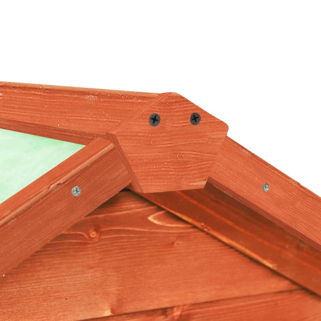 vidaXL Double-Layered Rabbit Hutch - Solid Firwood, Spacious Design, Easy-Climb Ramp, Pull-Out Tray, Steel Wire Mesh, Water-Resistant Roof Cover - Brown