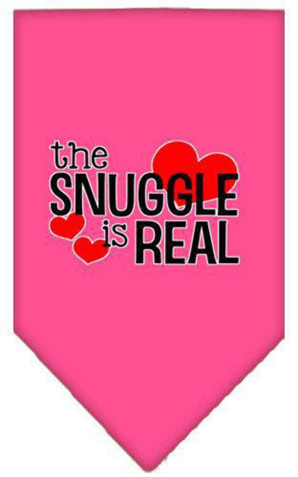 Mirage Pet Products The Snuggle is Real Screen Print Bandana Light Pink Large