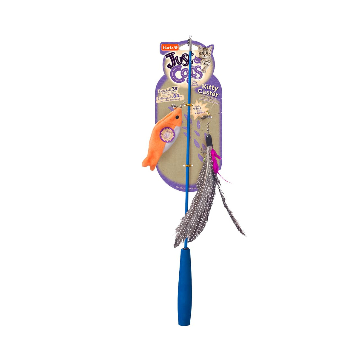 Hartz Just For Cats Kitty Caster Interactive Cat Toy Wand