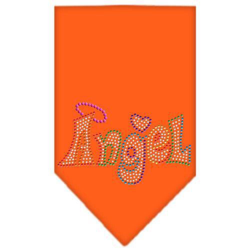 Mirage Pet Products 67-97 LGBPK Technicolor Angel Rhinestone Bright Pink Print Bandana, Large