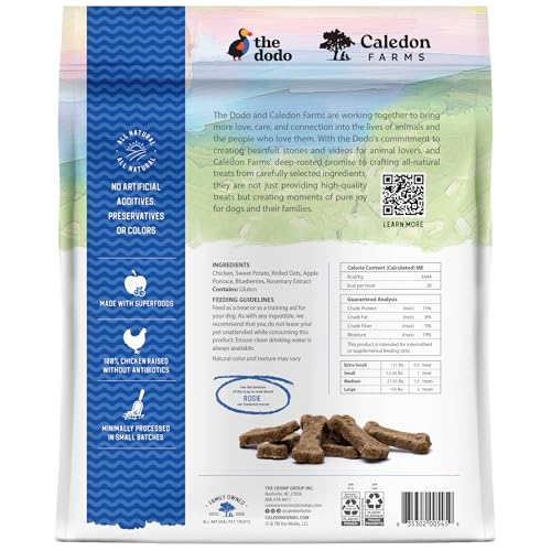 Caledon Farms The Dodo Crunchy Biscuits - Chicken with Apple & Blueberry 19.5oz, Dog Treats, Biscuits