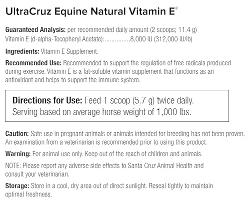 UltraCruz Equine Natural Vitamin E, Powder, 4 lb
