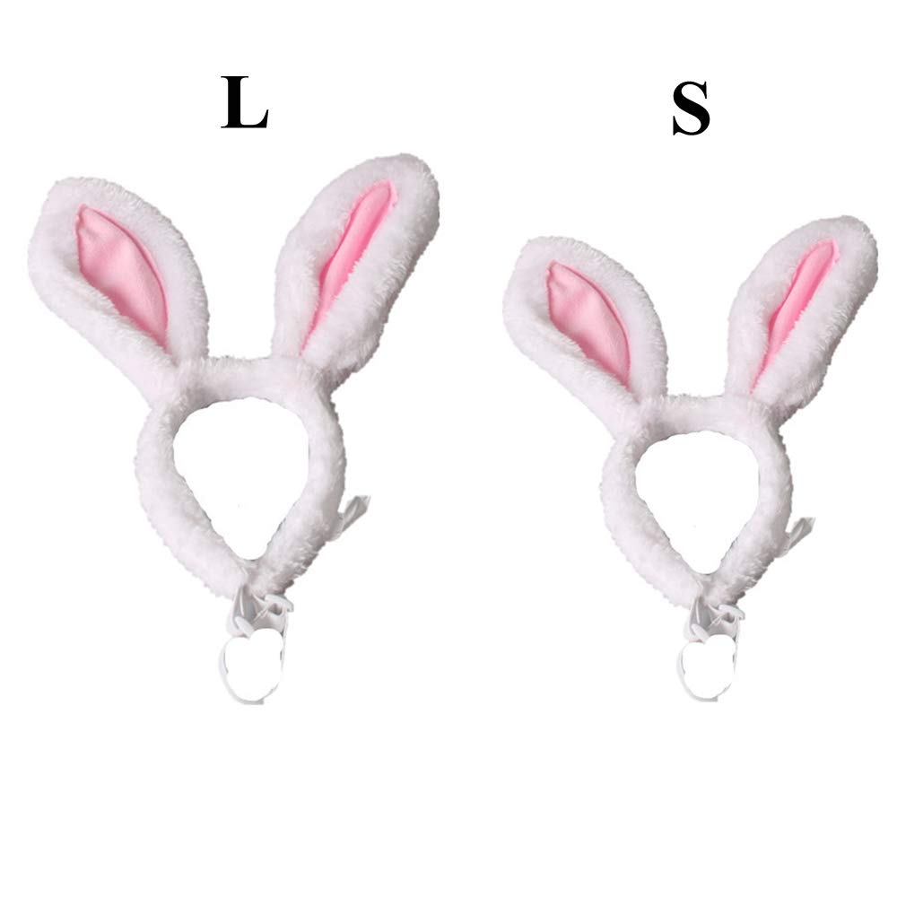 Yuyeran Christmas Pet Headband Fluffty Bunny Ears Headband Easter Party Puppy Headwear Supplies For Cat Dog (S)