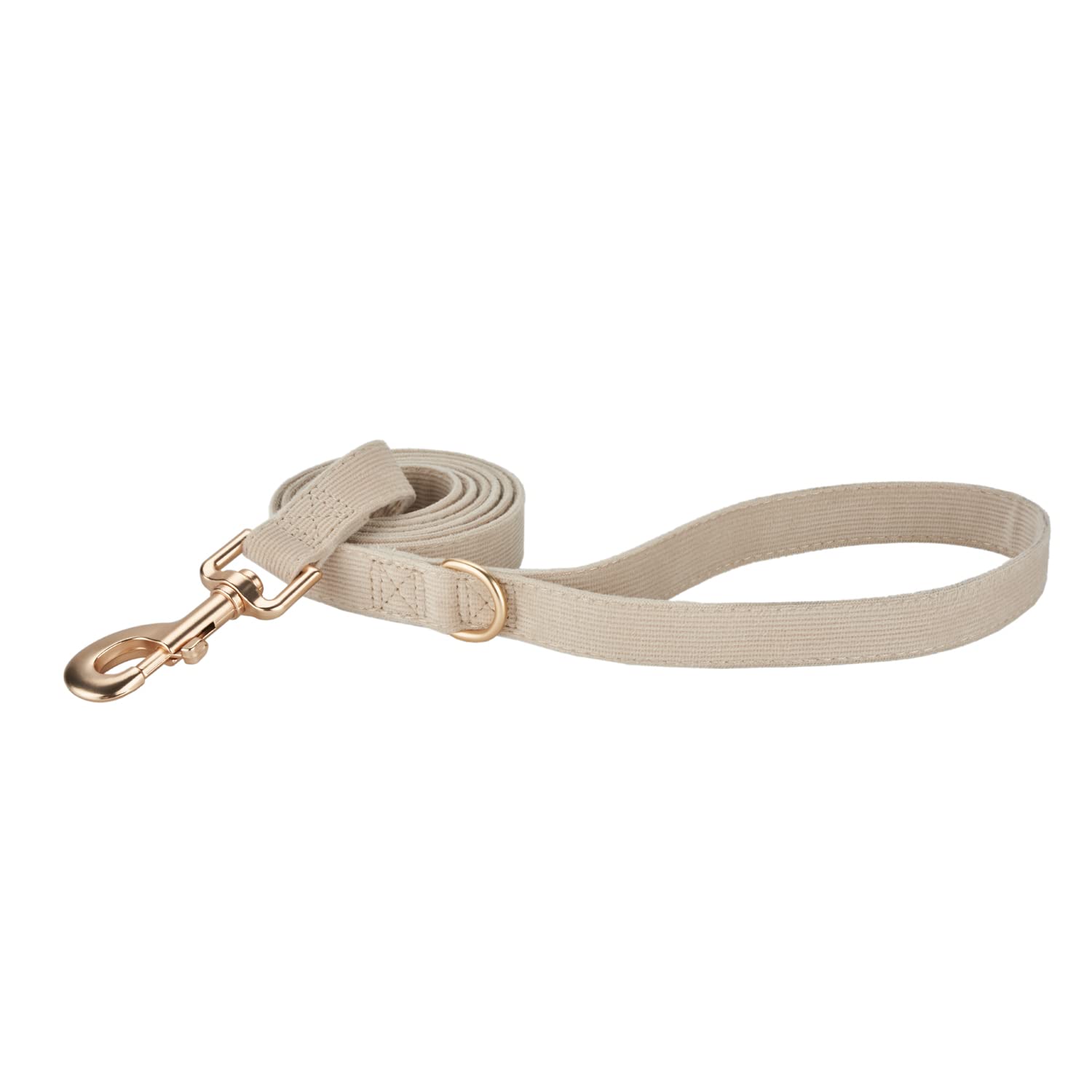 Petiry Soft Corduroy Fibric Dog Leash, 5 Feet Length Lead With Heavy Duty Rotating Hook, For Small Medium Dogs.(S,White)