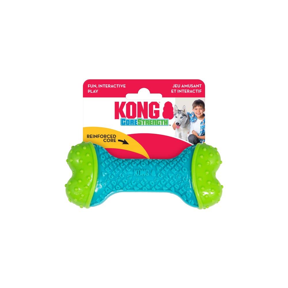 Kong Corestrength Bone - Dog Dental Chew Toy - Durable, Multi-Layered Dog Toy For Enrichment Play & Dental Care - With Textured Body For Teeth Cleaning - For Small/Medium Dogs