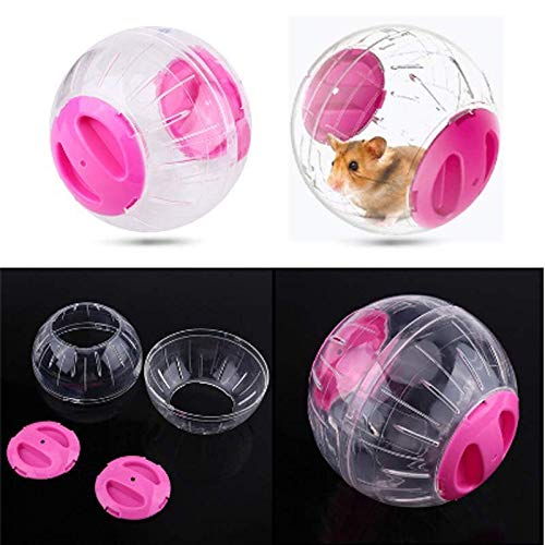 Hamster Exercise Ball Silent Hamster Wheel Small Animals Transparent Ball For Dwar Rat Relieves Boredom And Increases Activity (4.8 Inch, Clear)