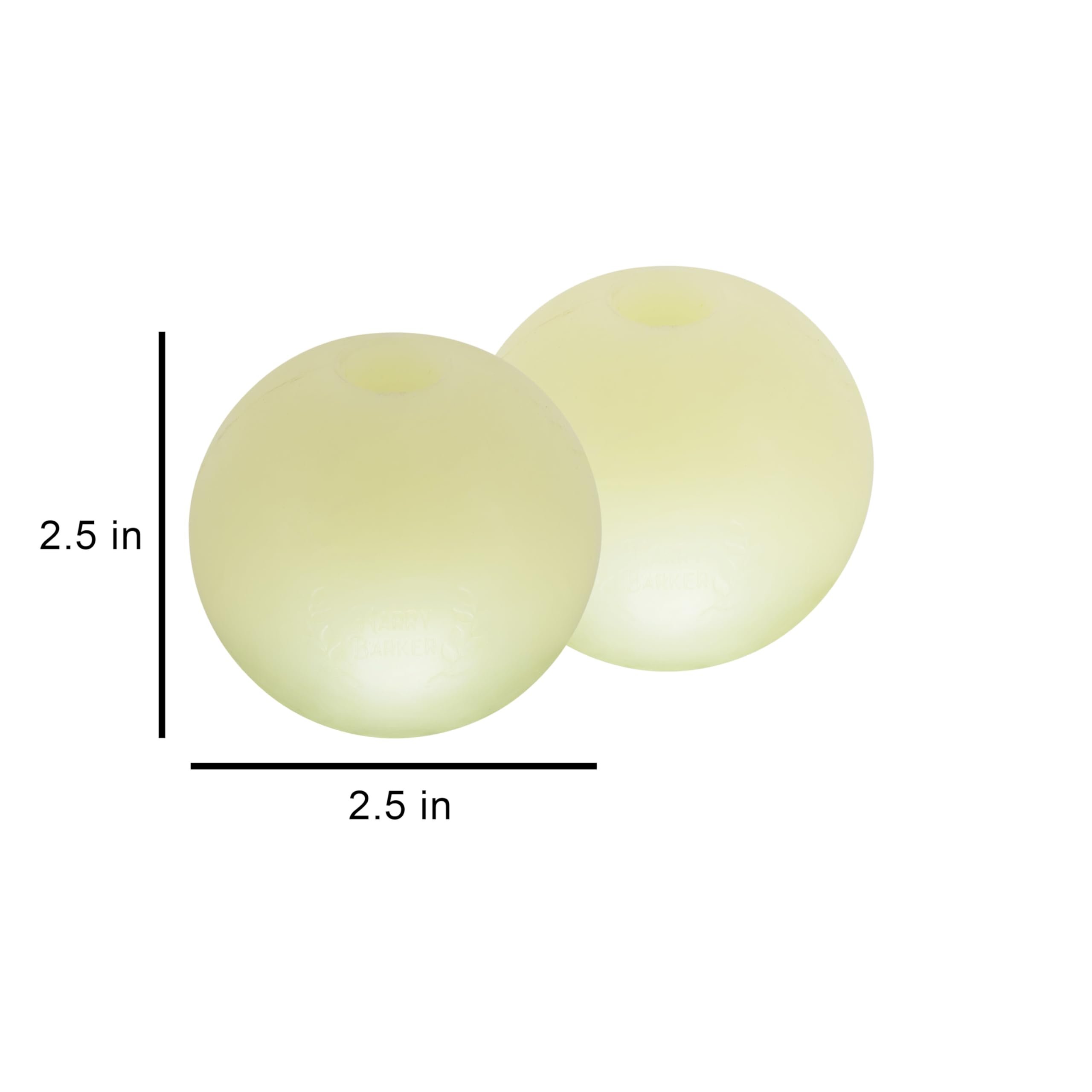 Harry Barker Rubber Balls And Rubber Chew Stick, Rubber Bone For Dogs - 2.5'' Glow Balls