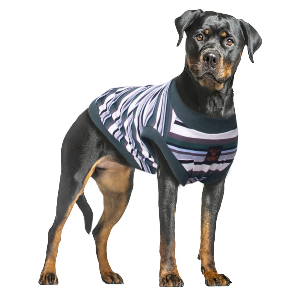 Arunners Extra Large Dog T Shirts Clothes Sleeveless Tank Top Vest For Labrador Rottweiler Great Dane, Green, 9X-Large
