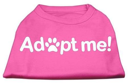 Mirage Pet Products Adopt Me Screen Print Shirt, Small, Bright Pink