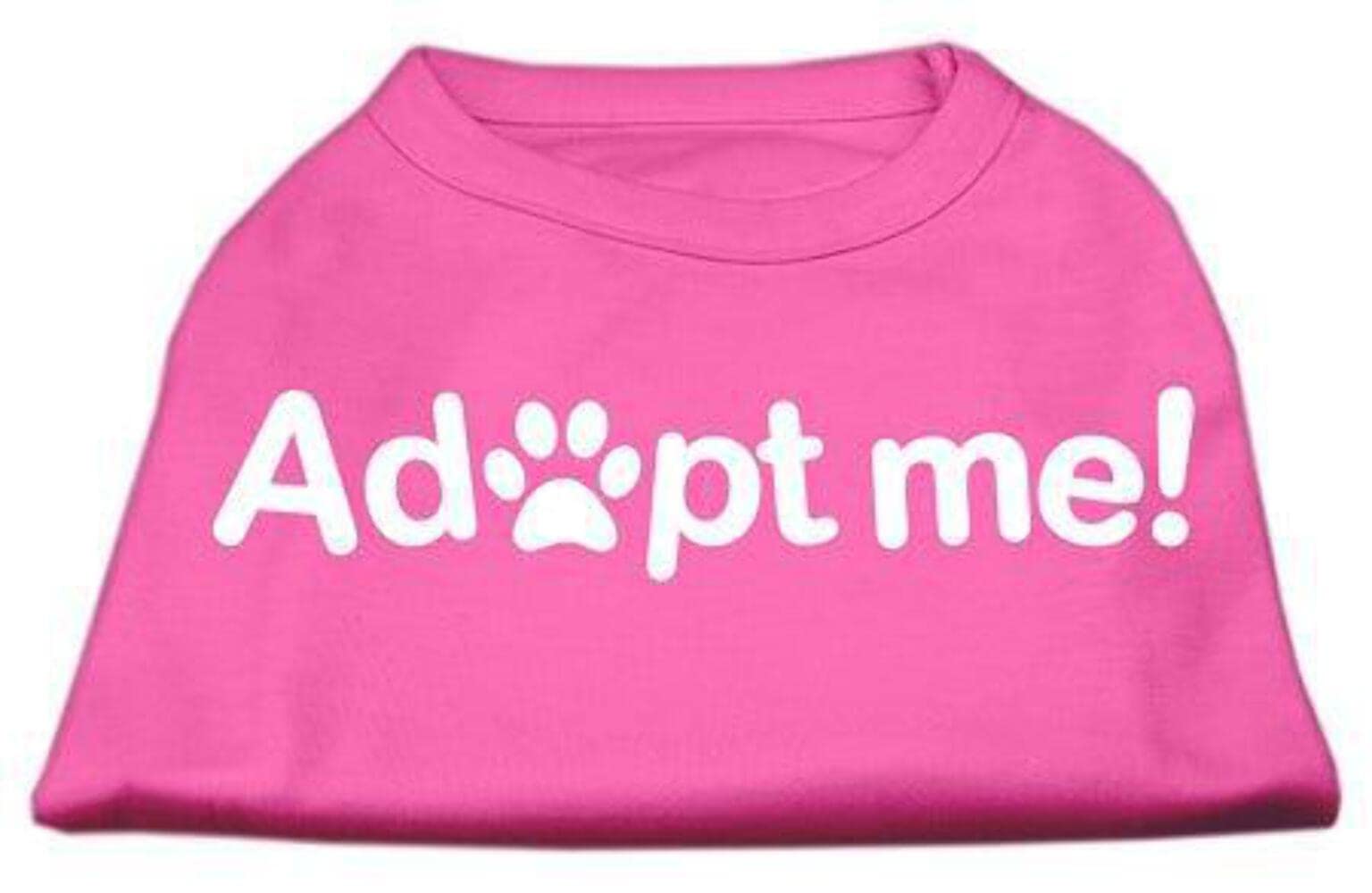 Mirage Pet Products Adopt Me Screen Print Shirt, Small, Bright Pink