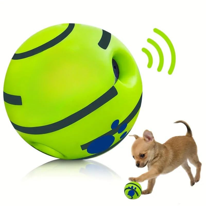 KittuPet 1 pcs Giggle Ball for Dogs Small Funny Wiggle Ball Dog Toys Interactive Dog Toys for Boredom Small Dog Squeaky Balls fo