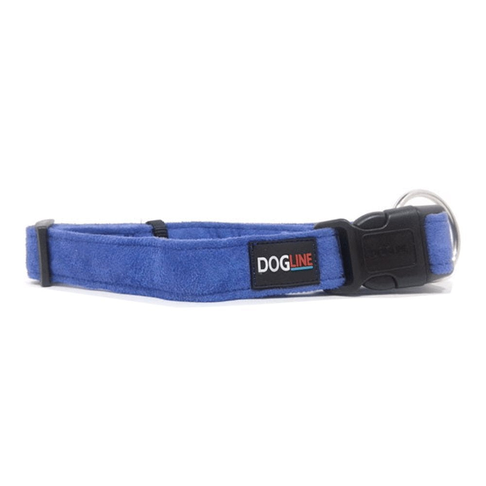 Dogline Comfort Microfiber Flat Collar For Dogs (W 1'' L 15''-25''), Purple