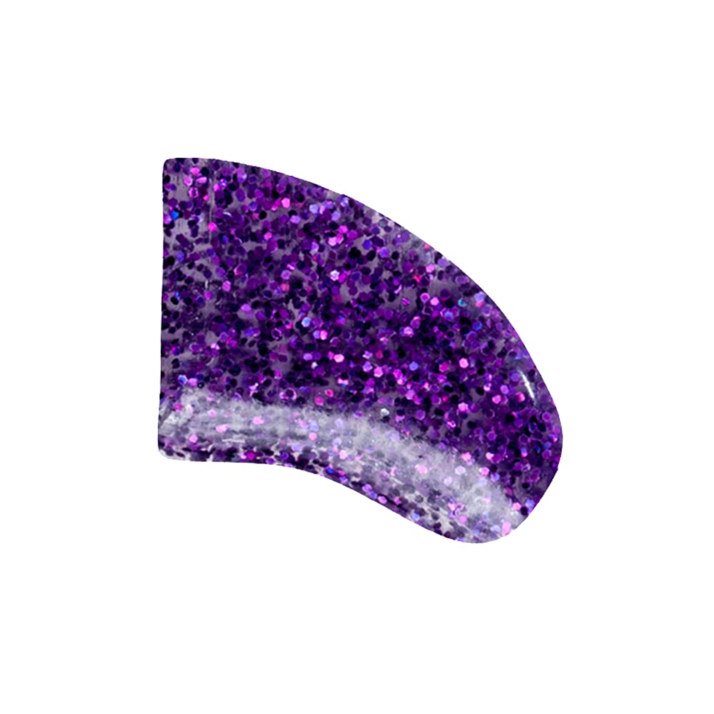 Purrdy Paws 40-Pack Soft Nail Caps for Dogs Claws Purple Holographic Glitter X-Large