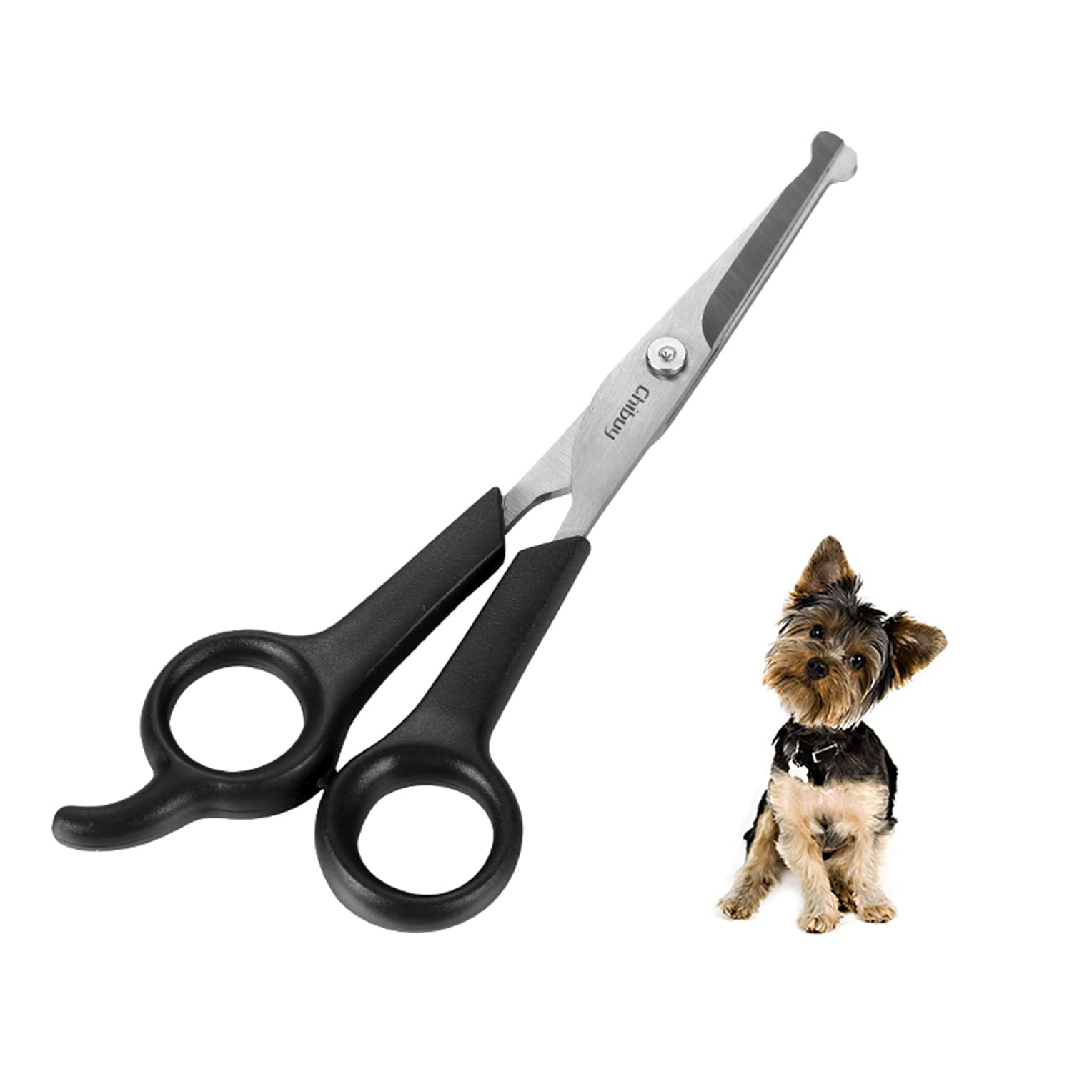 Chibuy Professional Pet Grooming Scissors With Round Tip Stainless Steel Dog Eye Cutter For Dogs And Cats, Professional Grooming