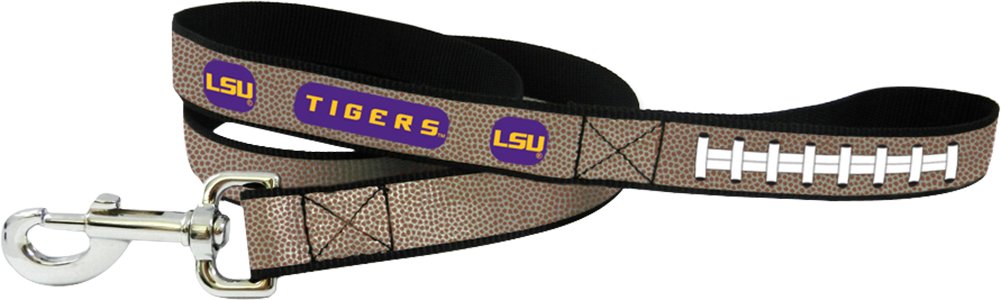 Cfb Lsu Tigers Reflective Football Leash, Small, Black