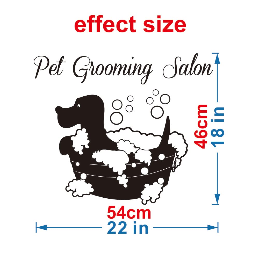 Anfrjji Pet Grooming Wall Decal - Create A Fun, Playful Atmosphere With Removable Pvc Stickers - Perfect For Pet Shops, Grooming