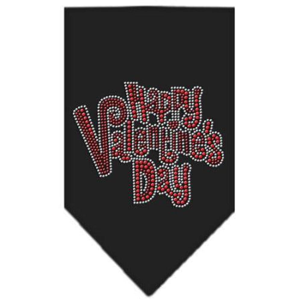Mirage Pet Products Happy Valentines Day Rhinestone Bandana, Purple, Large