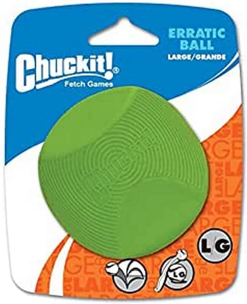 Chuckit Erratic Ball For Dogs Large Ball 3' Diameter (Pack Of 4)