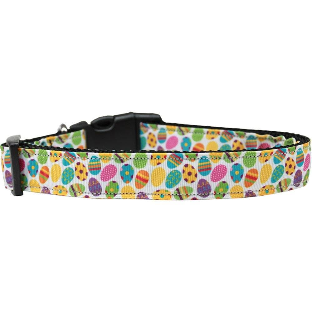 Pet Dog & Cat Nylon Collar or Leash, &quot;Confetti Eggs&quot; MD Narrow Collar