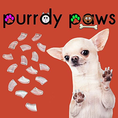 Purrdy Paws 100 Pack Soft Nail Caps For Dog Claws Clear X-Large