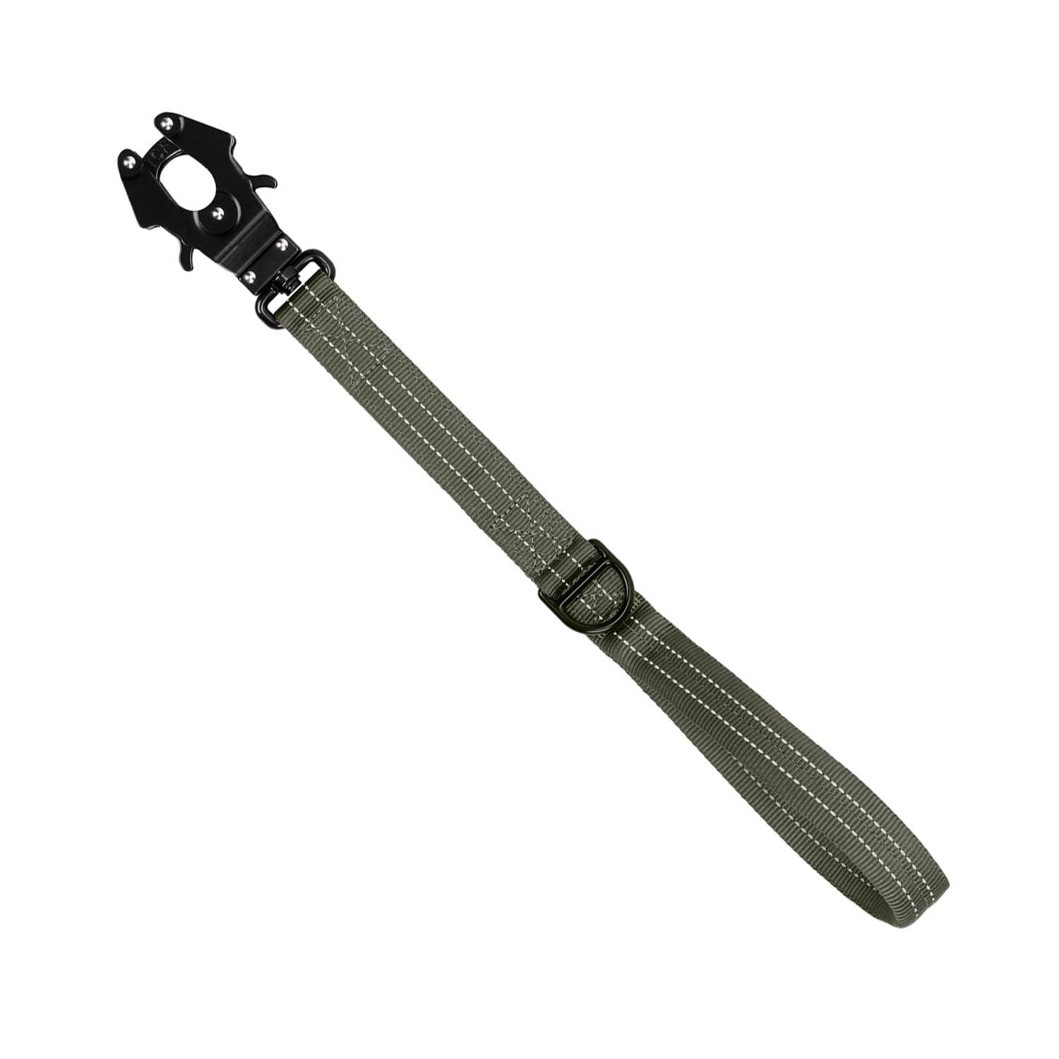 Icefang Short Dog Leash 25Inch Reflective Nylon Traffic Leash With Padded Handle,Heavy Duty Auto Lock Swivel Clip For Medium Lar