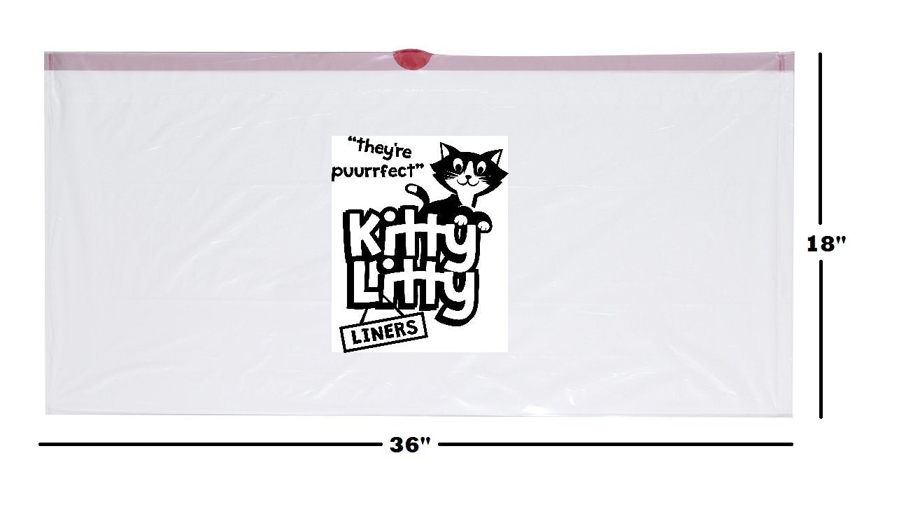Kitty Litty Cat Litter Box Liners 30 Count Drawstring Kitten Waste Bag