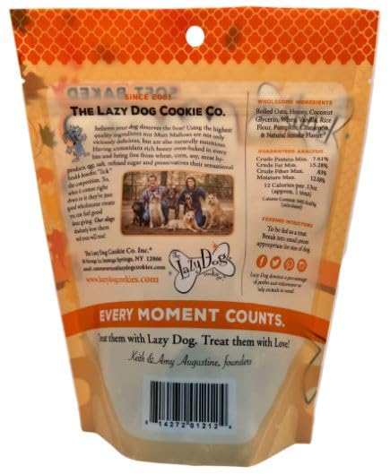 The Lazy Dog Cookie Co. Soft Dog Treats, Mutt Mallows Pumpkin Spice Latte, for Small, Medium and Large Dogs, Wheat-Free, Baked i
